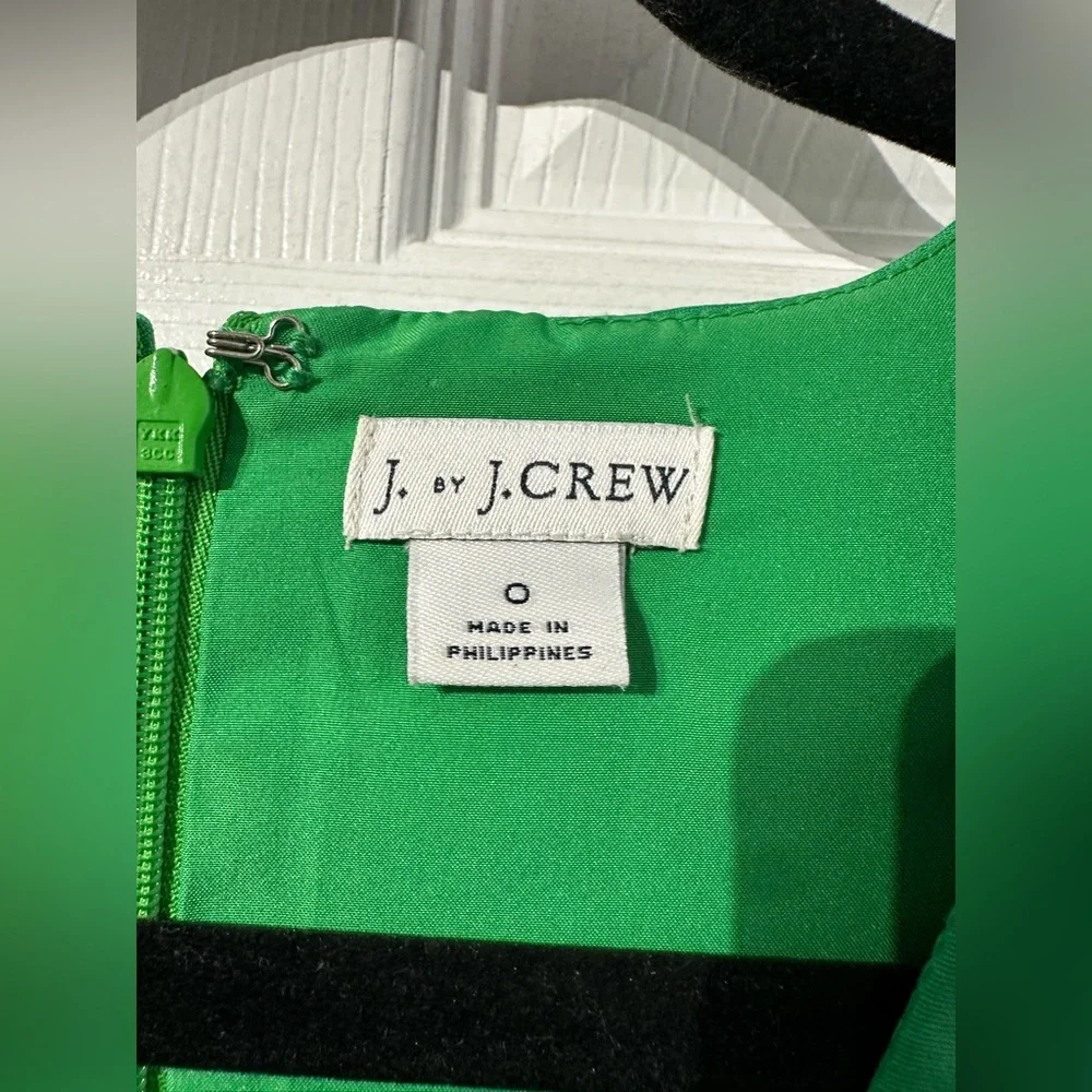 J. Crew Green Elegant Short Sleeve Dress size 0 - Picture 10 of 16